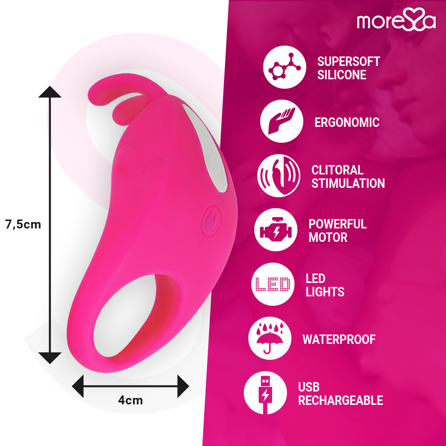 MORESSA - BRAD PREMIUM SILICONE RICARICABILE ROSA