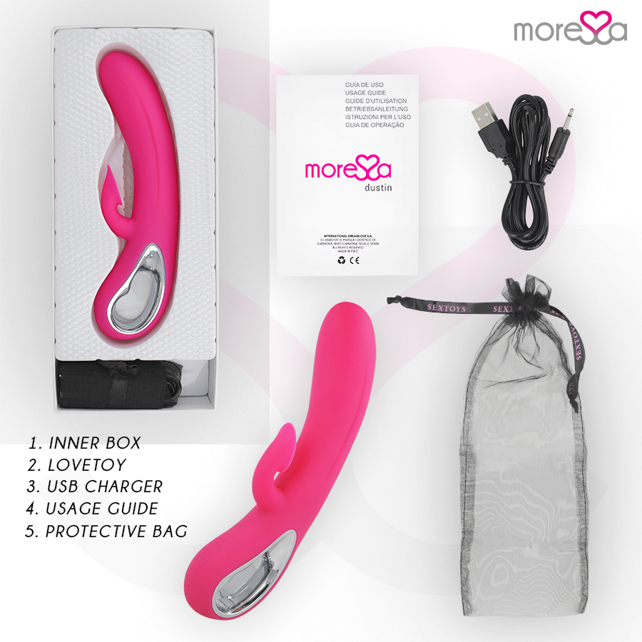 MORESSA - DUSTIN ASPIRAZIONE CLITORIDEA E VIBRAZIONE POTENTE SILICONE PREMIUM RICARICABILE