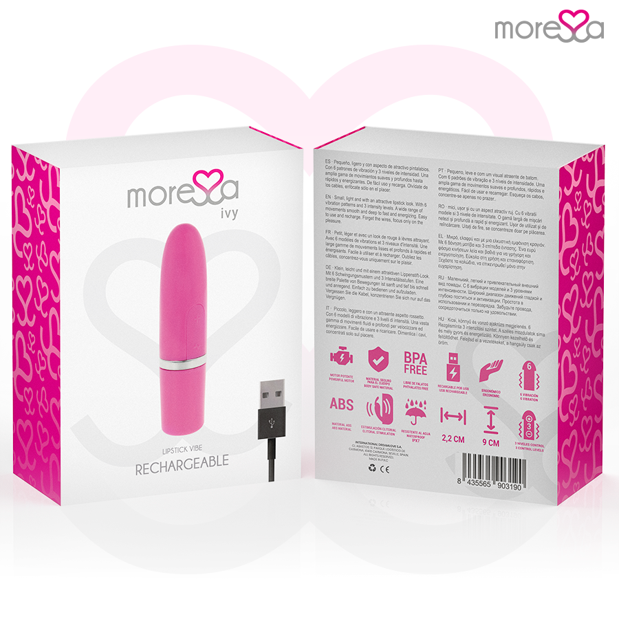 MORESSA - IVY VIBRATORE STIMOLATORE DA VIAGGIO ROSA