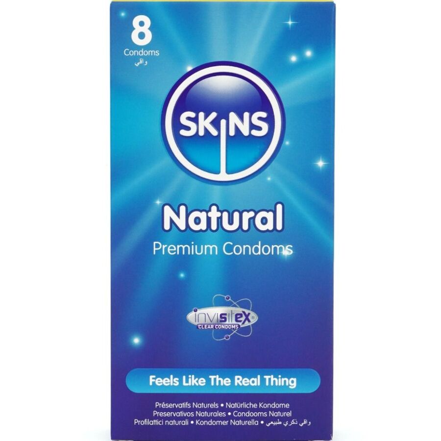 SKINS - PRESERVATIVI NATURALI PREMIUM CONFEZIONE DA 8