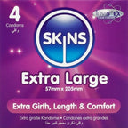 SKINS - PRESERVATIVI EXTRA LARGE PREMIUM CONFEZIONE DA 4