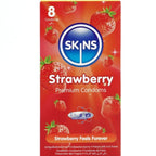 SKINS - PRESERVATIVI PREMIUM ALLA FRAGOLA CONFEZIONE DA 8