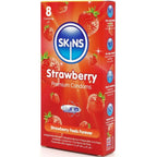 SKINS - PRESERVATIVI PREMIUM ALLA FRAGOLA CONFEZIONE DA 8