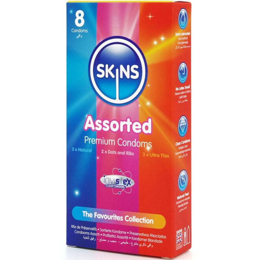 SKINS - CONFEZIONE ASSORTITA DI 8 PRESERVATIVI PREMIUM