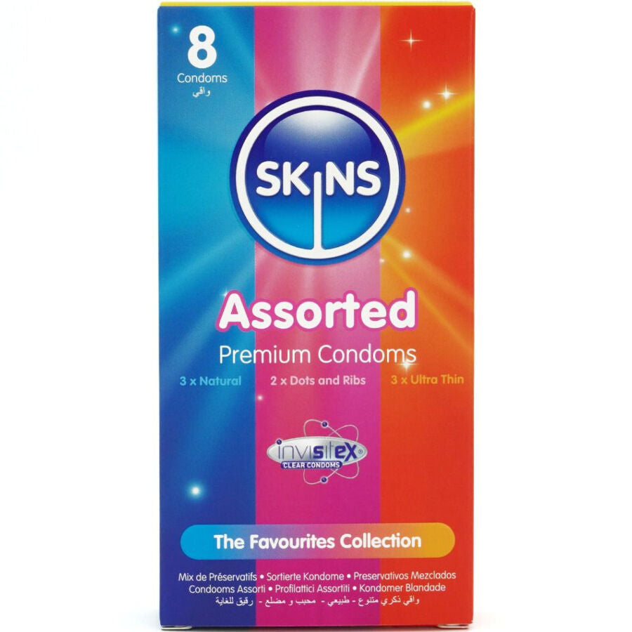 SKINS - CONFEZIONE ASSORTITA DI 8 PRESERVATIVI PREMIUM