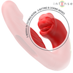 INTENSE - NATHY DOPPIO VIBRATORE CON BOCCA STIMOLANTE MULTIFUNZIONE ROSSO
