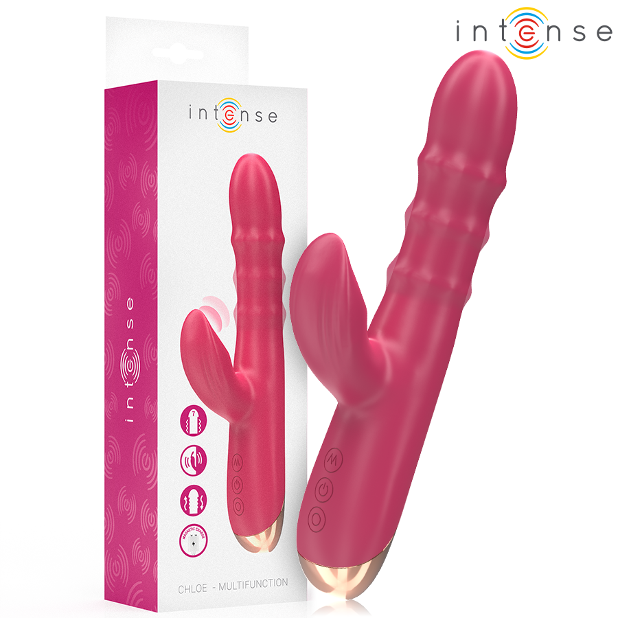 INTENSE - CHLOE VIBRATORE MULTIFUNZIONE 3 IN 1 ROSSO