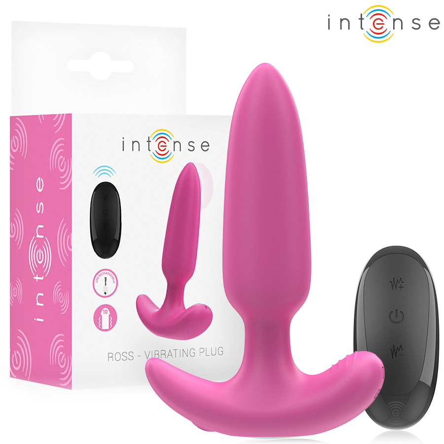 INTENSE - ROSS ANAL PLUG 10 VIBRAZIONI ROSA TELECOMANDO