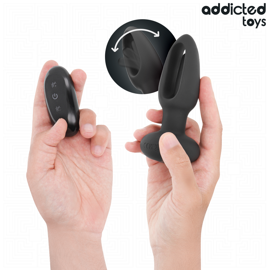 ADDICTED TOYS - PLUG ANALE CON LINGUA VIBRANTE E TELECOMANDO