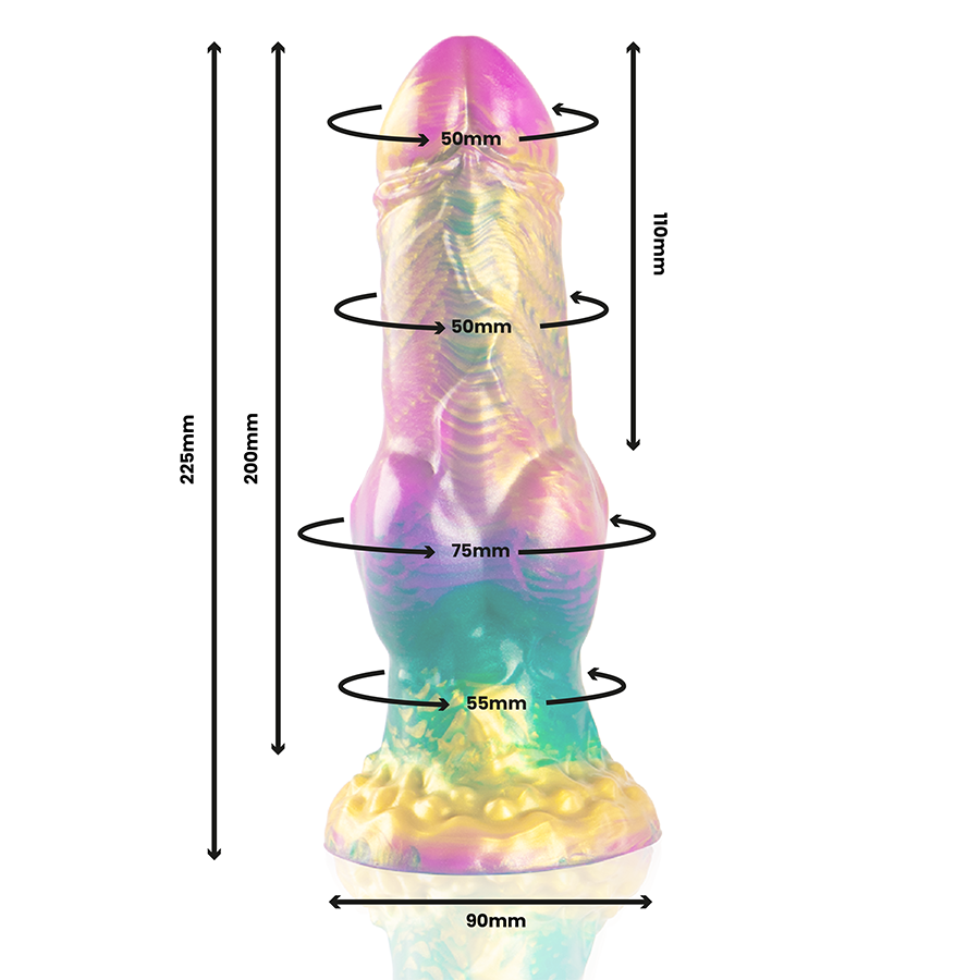 EPIC - DILDO IRIS CON TESTICOLI ARCOBALENO DI PIACERE