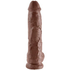 KING COCK - 10 DILDO MARRONE CON SFERE 25.4 CM