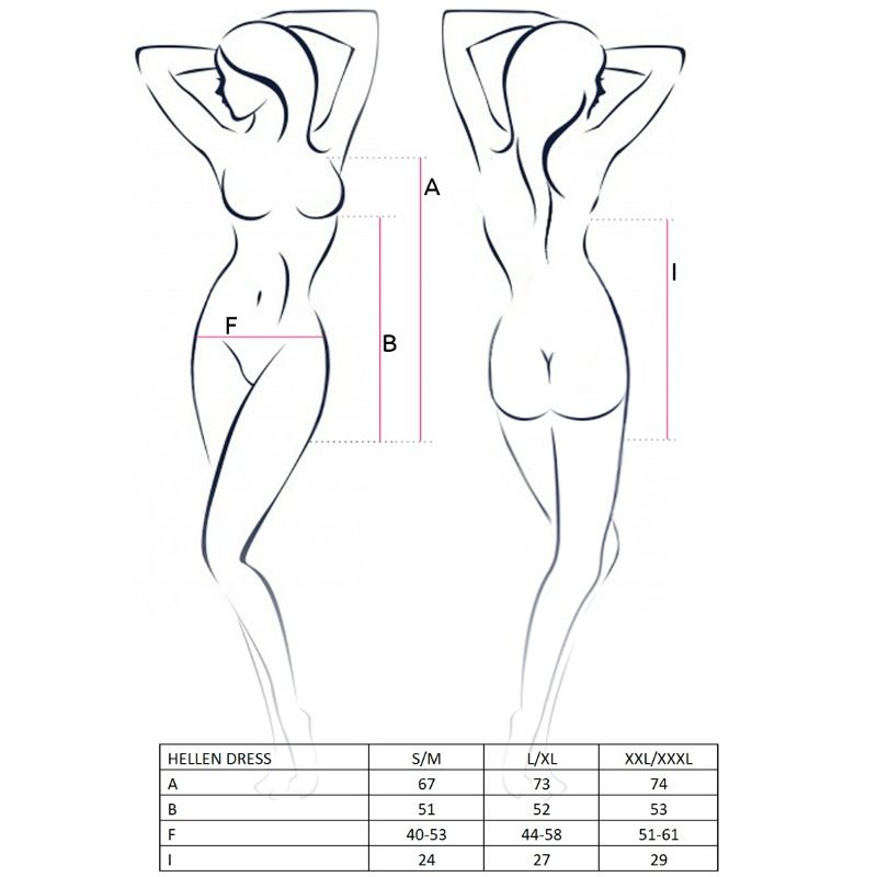 PASSION - DONNA ABITO HELLEN E PERIZOMA TAGLIA S/M