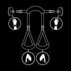 FETISH SUBMISSIVE - POSIZIONE A GAMBE APERTE CON MANETTE FODERA IN NOPRENE