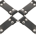 DARKNESS - MANETTE IN PELLE PER PIEDI E MANI NERE