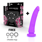 DELTA CLUB - TOYS IMBRACATURA + DONG SILICONE VIOLA 17 CM -O- 3 CM
