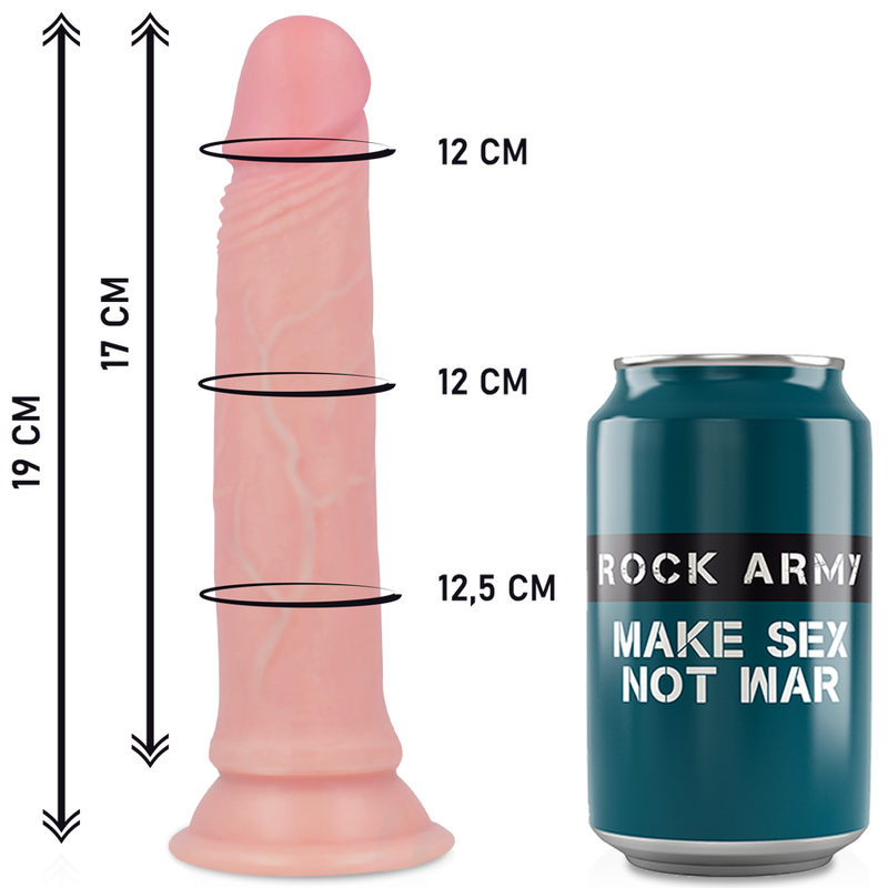 ROCKARMY - IMBRACATURA + DILDO IN SILICONE LIQUIDO PREMIUM AVENGER 19 CM -O- 3.98 CM